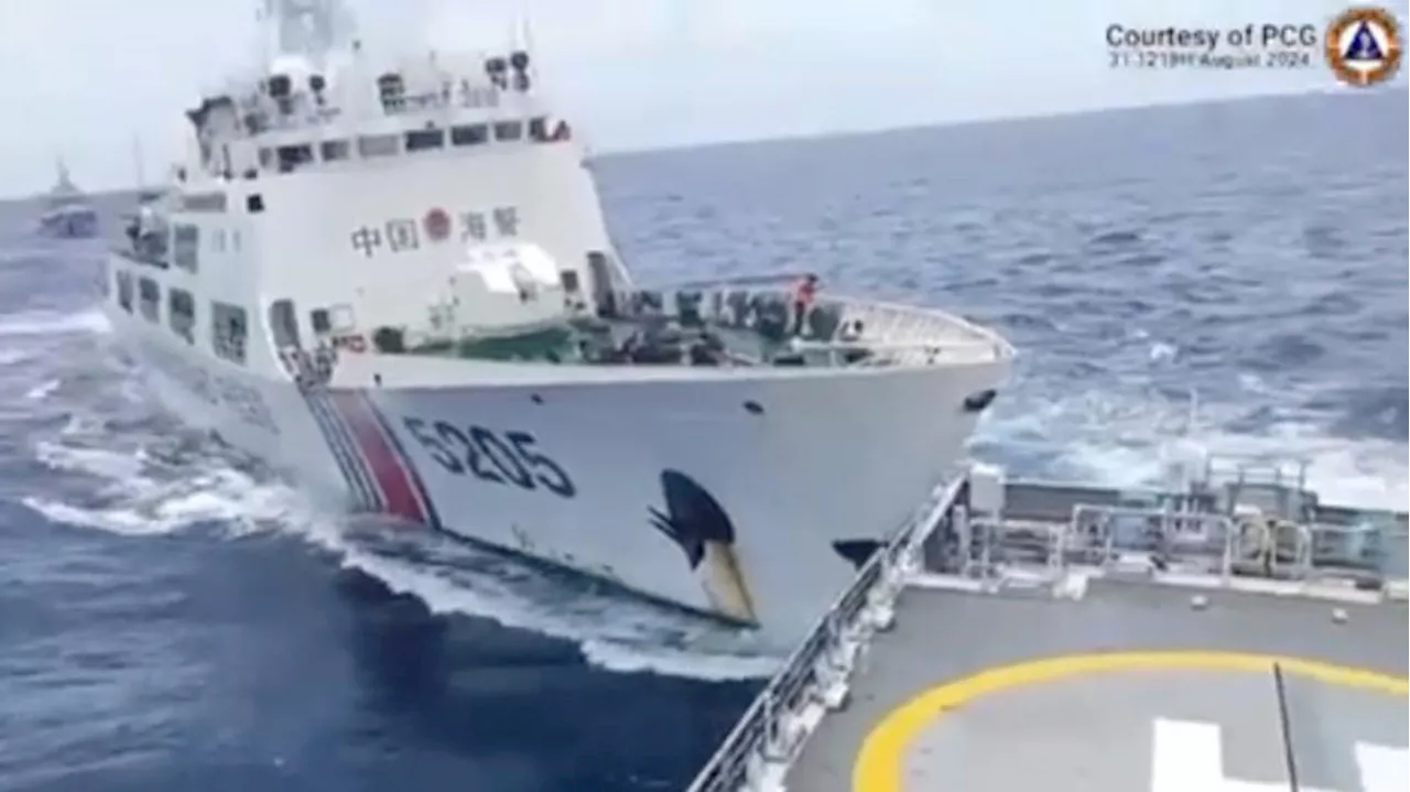 Chinese and Philippine vessels collide at disputed atoll