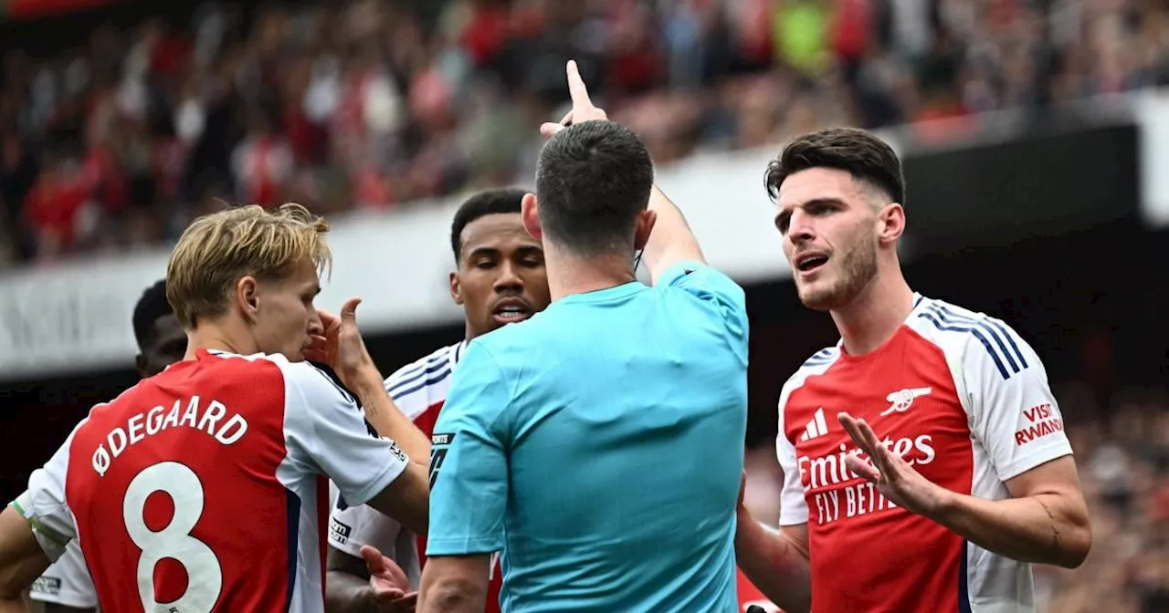 Premier League confirm reason Declan Rice was sent off as Arsenal fans fume