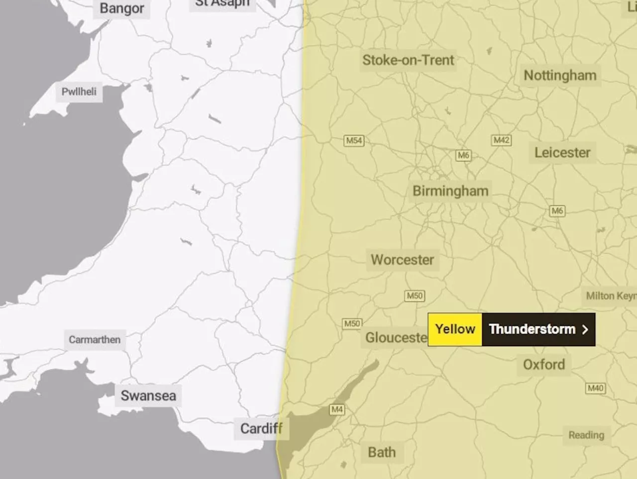 Thunderstorm and heavy rain threat as 17-hour weather warning issued for Shropshire