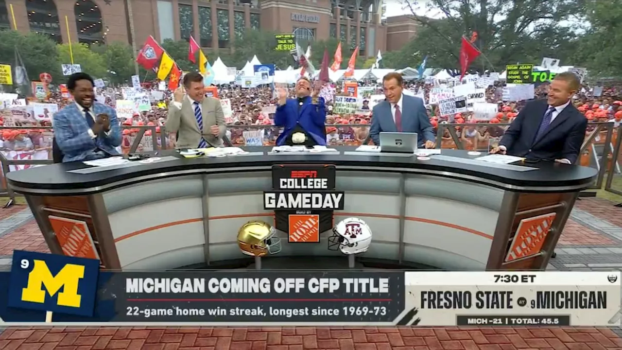 ‘GameDay’ Crew Cracks Up as Nick Saban Takes Profane Shot at NIL