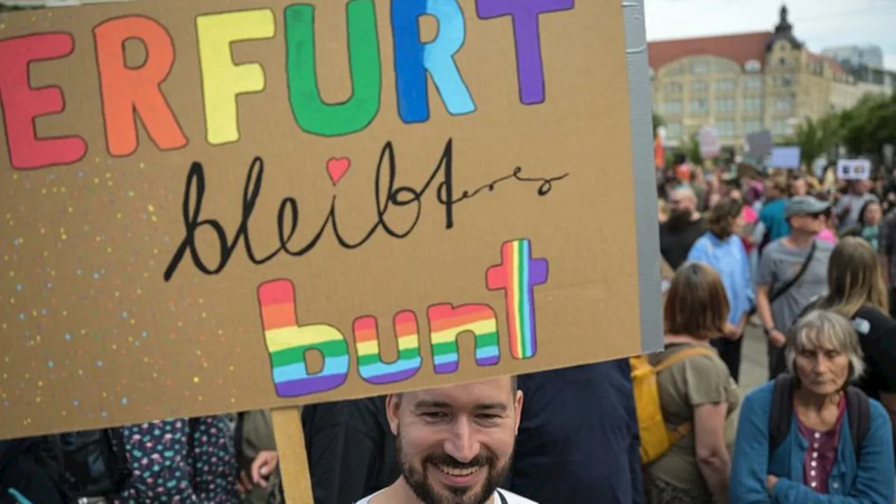 Demonstrationen: Protest gegen AfD in Erfurt