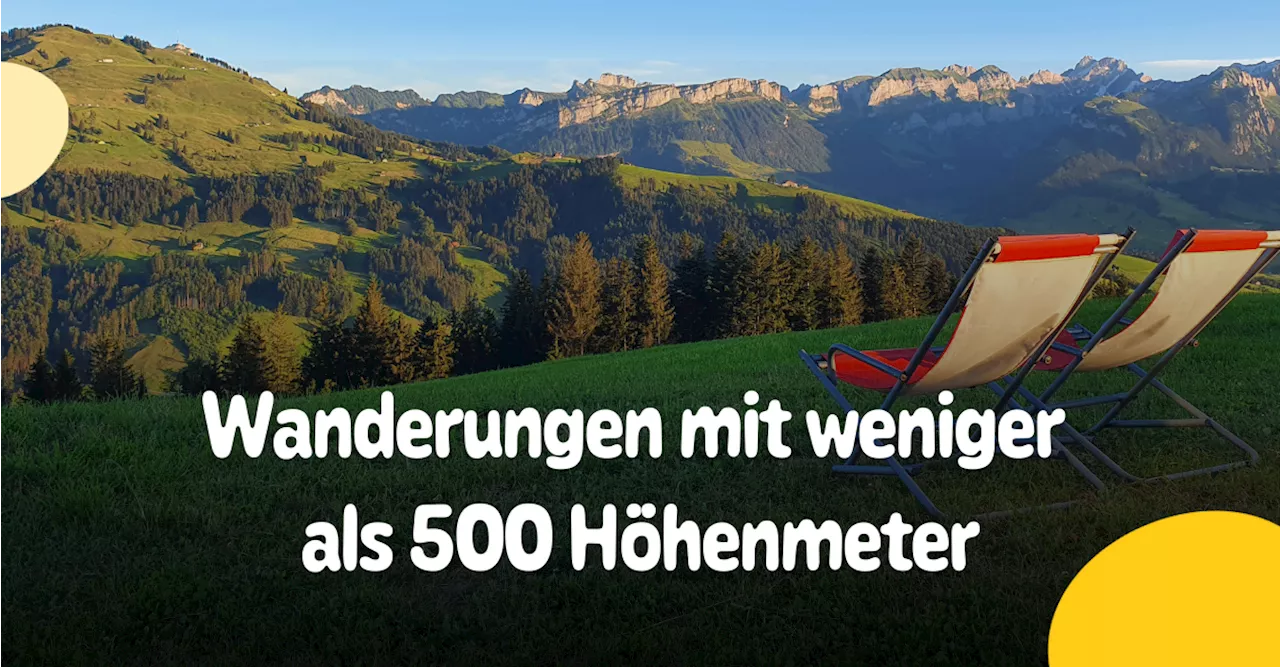 Bergpanorama, aber weniger als 500 Höhenmeter: Das bieten diese sieben Ostschweizer Wanderungen