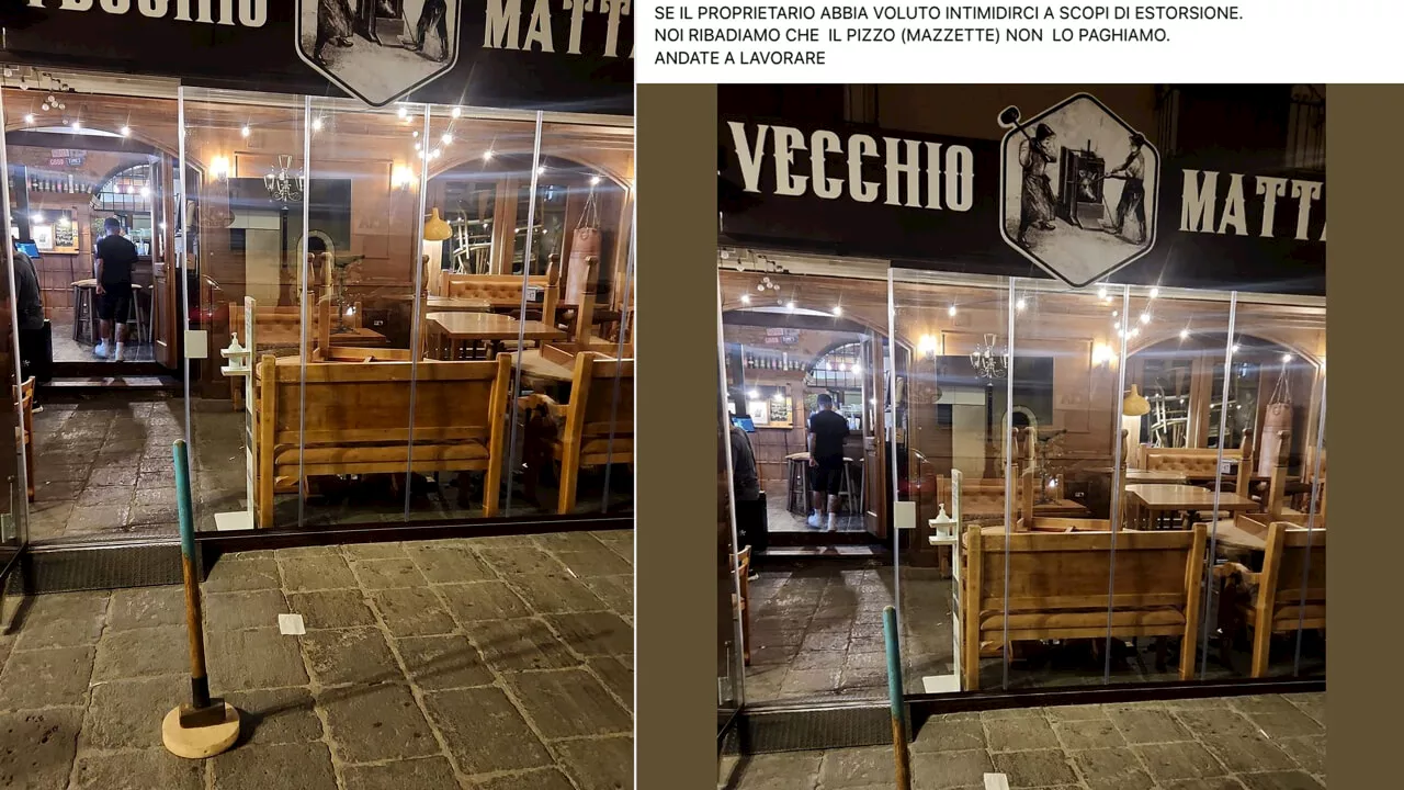 "Abbiamo trovato questo regalino". Titolare del locale denuncia il pizzo su Facebook