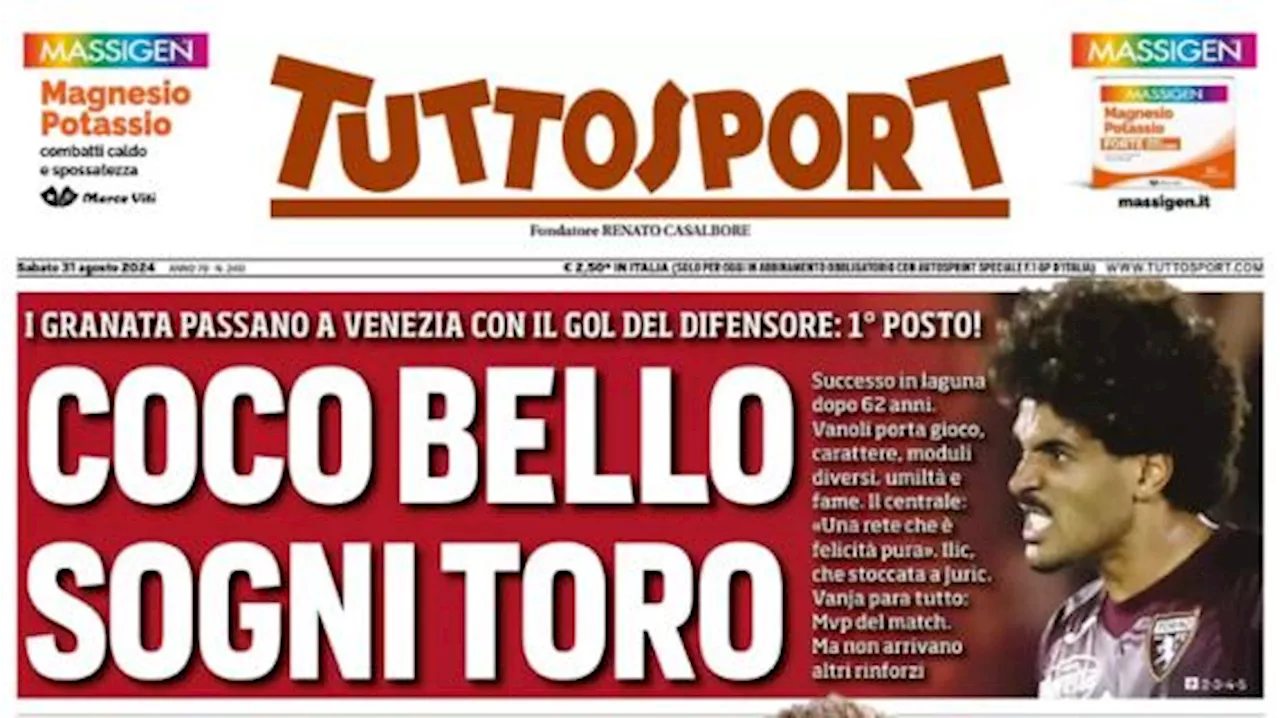 L'apertura di Tuttosport sul calciomercato della Juventus: 'Thiago, ora falla volare'