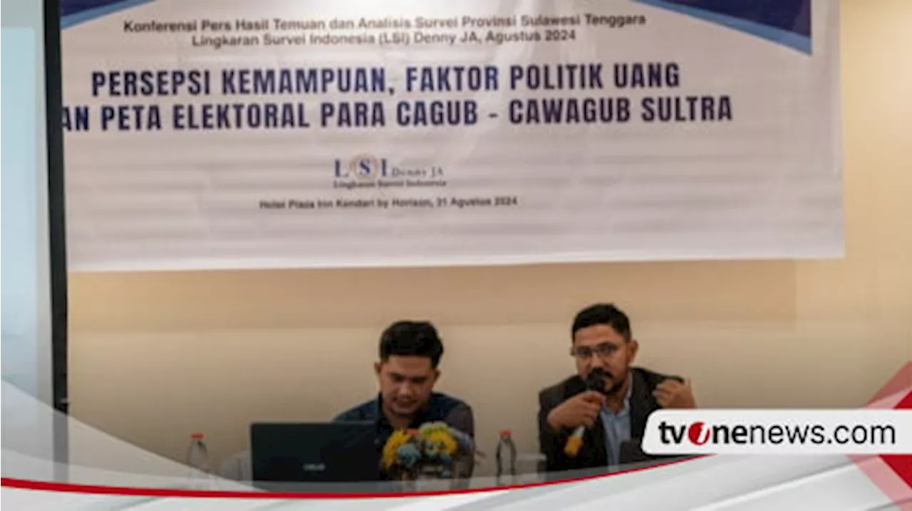 Survei LSI: Warga Sultra lebih Pilih Perubahan, ASR-Hugua Elektabilitas Tertinggi