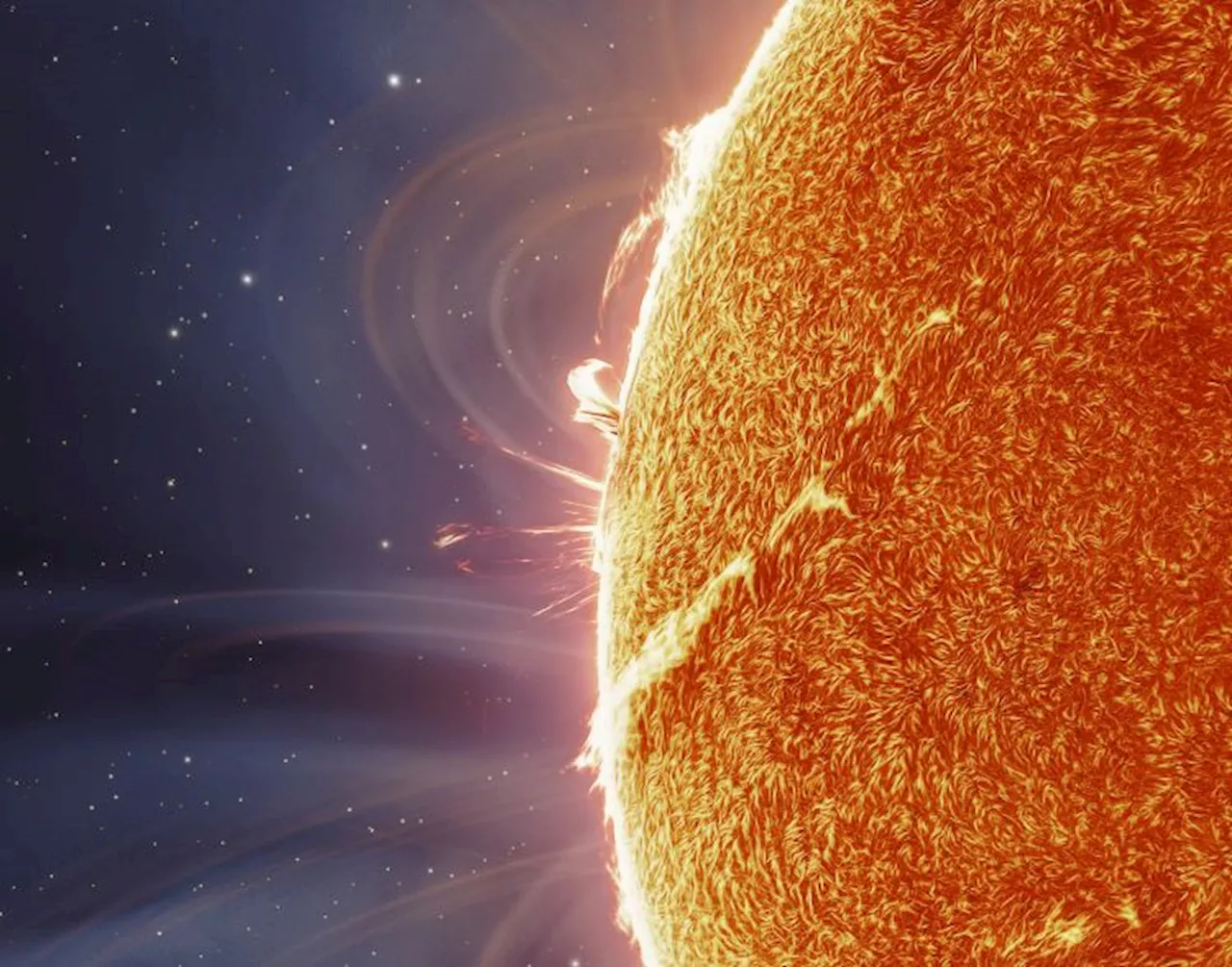 Coronal Loops-Digital Art Combination Captures Power of the Sun, Rendered by Andrew McCarthy