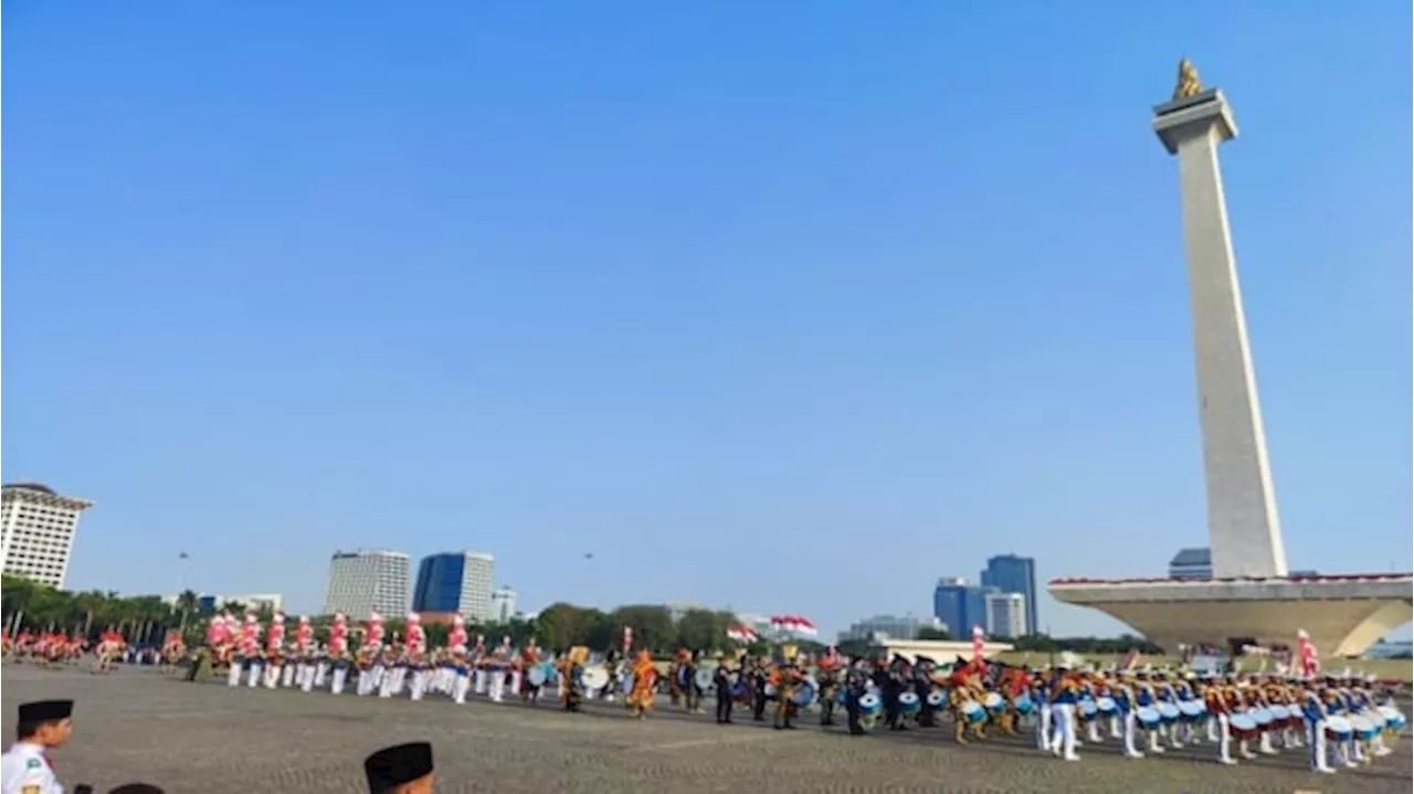 Momen Kirab Pengembalian Bendera Pusaka dan Naskah Proklamasi ke Monas Jakarta