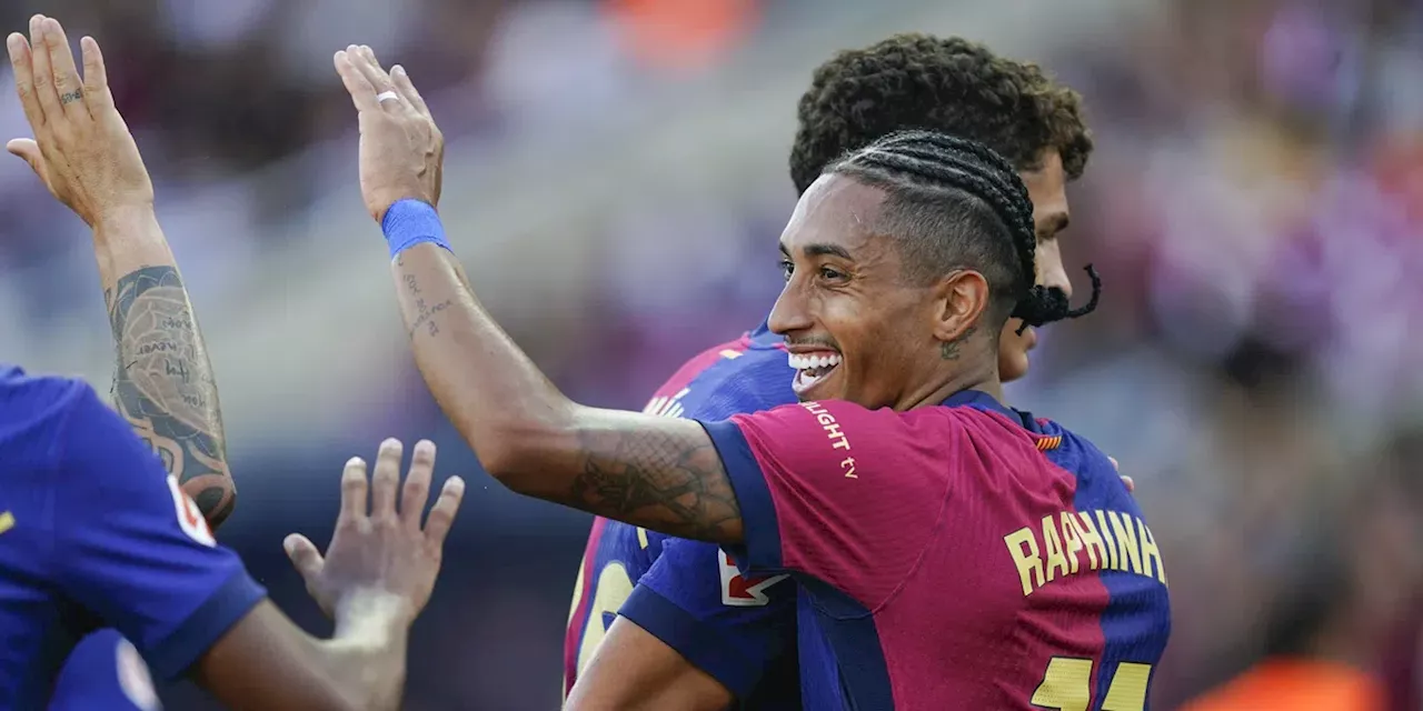 FC Barcelona blaast Valladolid omver: Raphinha steelt de show met hattrick