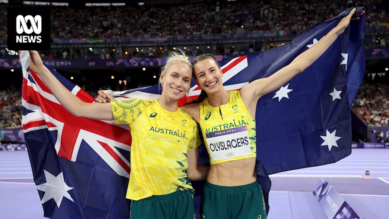 Australians Nicola Olyslagers and Eleanor Patterson win silver and bronze in the women's high jump at Paris Olympics