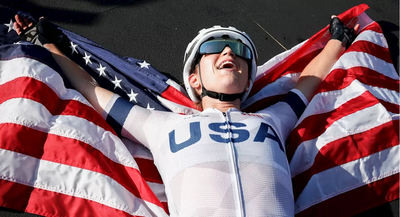 Olympics 2024: Kristen Faulkner wins USA cycling's first road-race gold medal in 40 years with massive