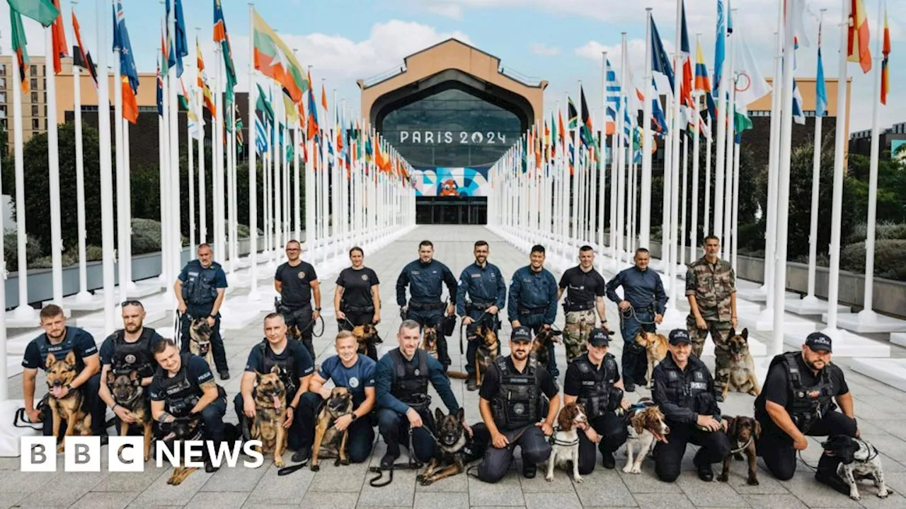 Avon and Somerset police dogs provide security at Paris Olympics