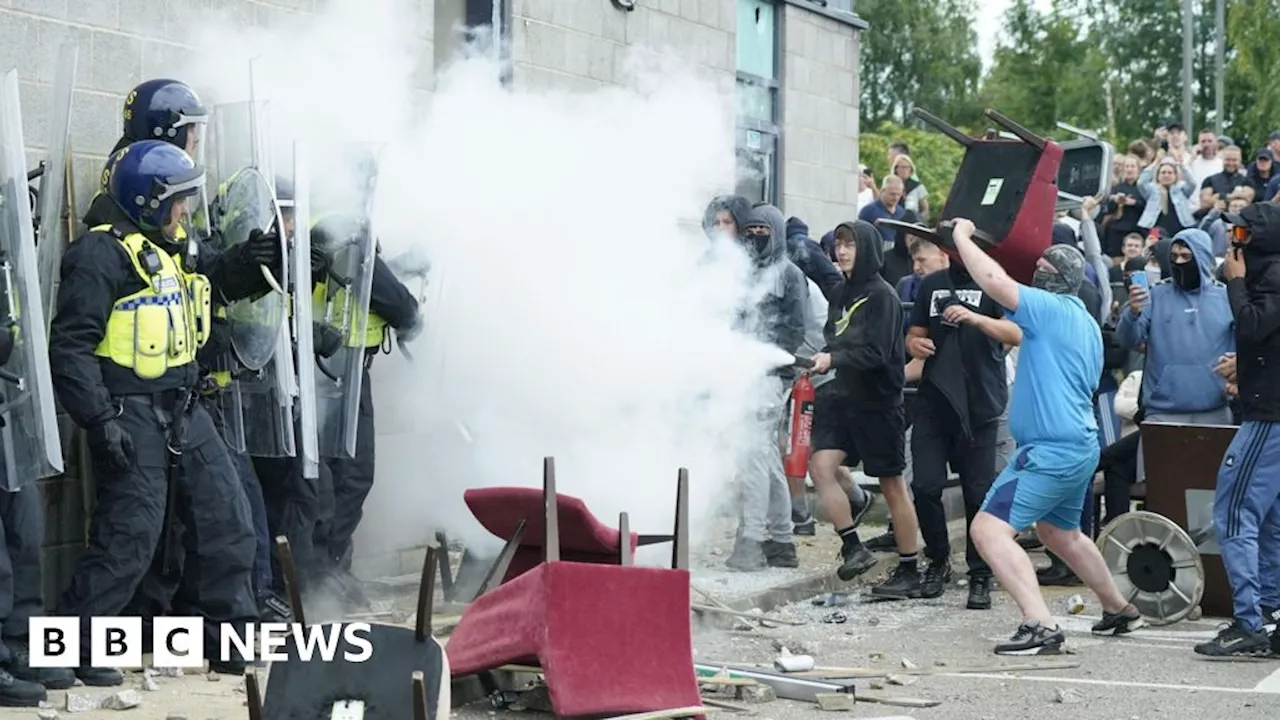 UK protests: Hotel attacked and police injured in more clashes