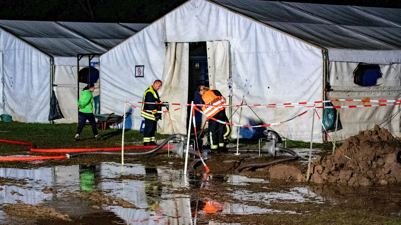 Unwetter: Zeltlager in Alsfeld (Hessen) muss geräumt werden