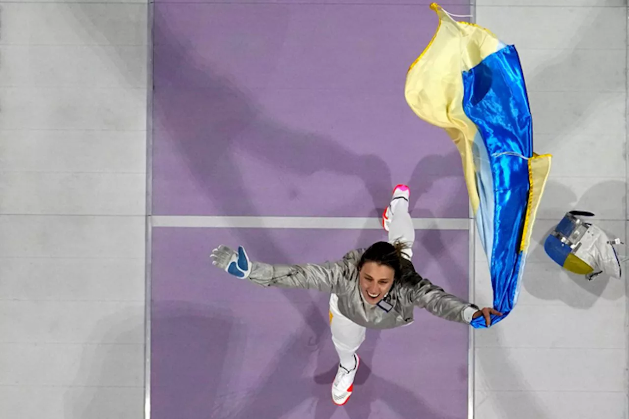 Women's saber team gives Ukraine first gold medal in Paris Olympics