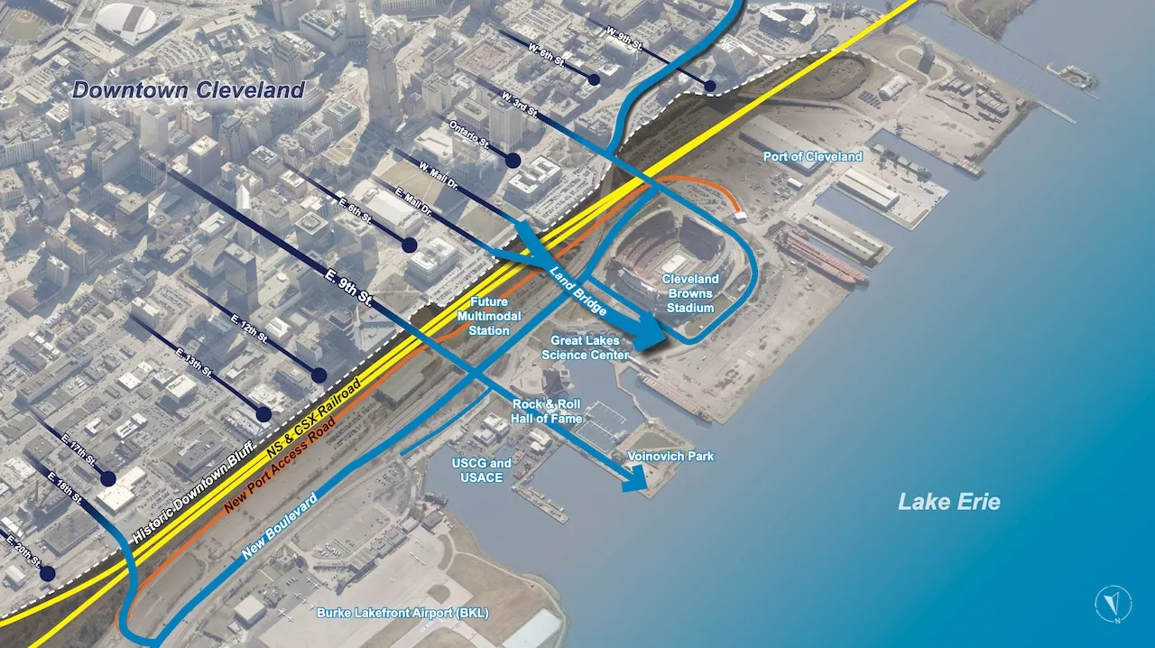 Latest plans for downtown Cleveland lakefront show city could revamp Shoreway with or without Browns Stadium