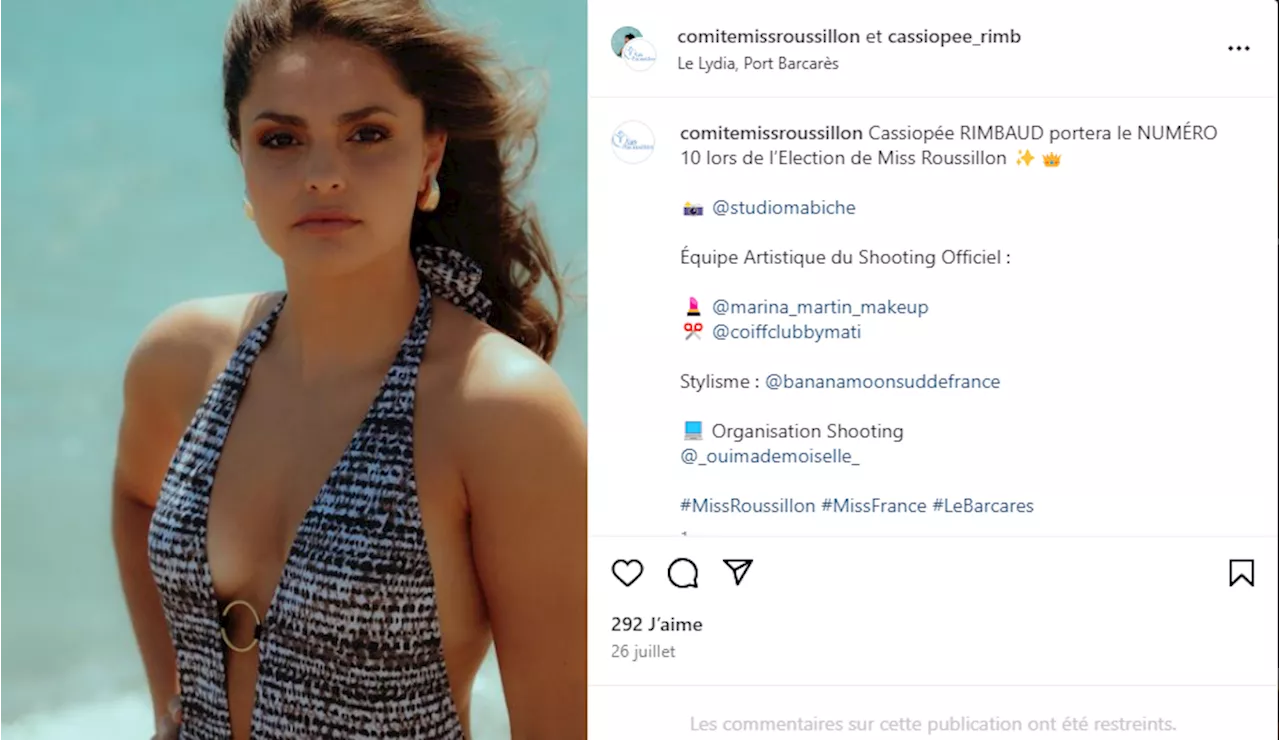 Miss France 2025 : qui est Cassiopée Rimbaud, la sublime Miss Roussillon ?