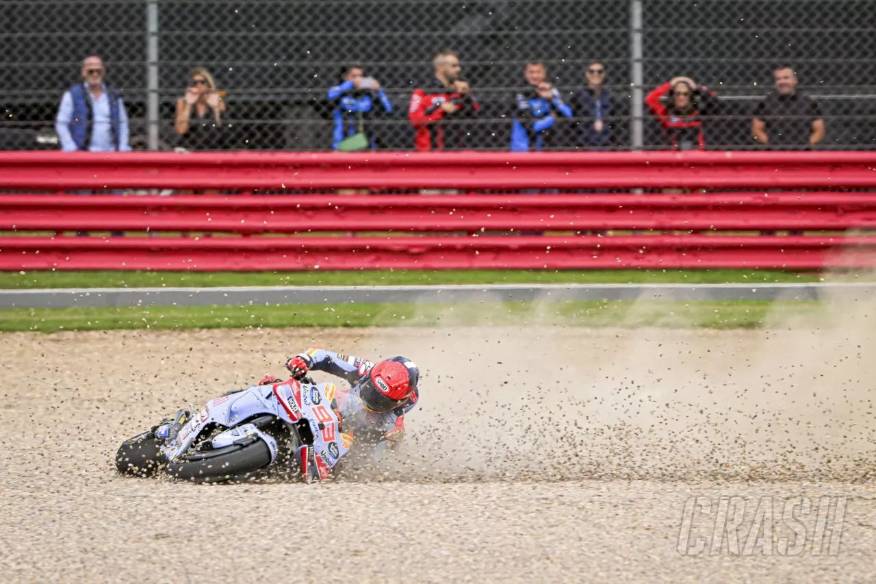 Marc Marquez Silverstone crash “strange”; Pecco Bagnaia “living on the edge”