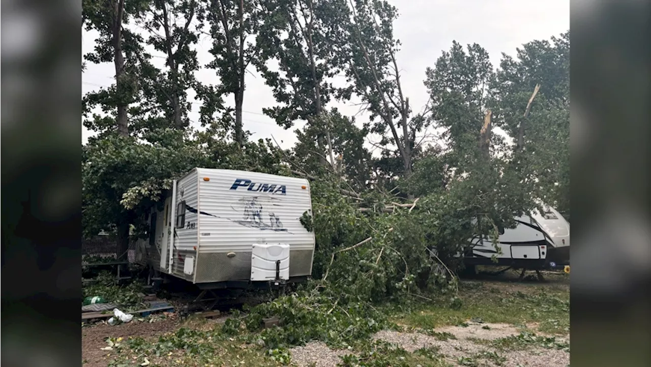 Heavy winds wreak havoc at Fort McLeod campground