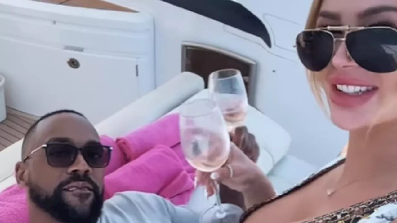 Marcus Jordan enjoys sun-soaked yacht outing with blonde bombshell Ashley Stevenson