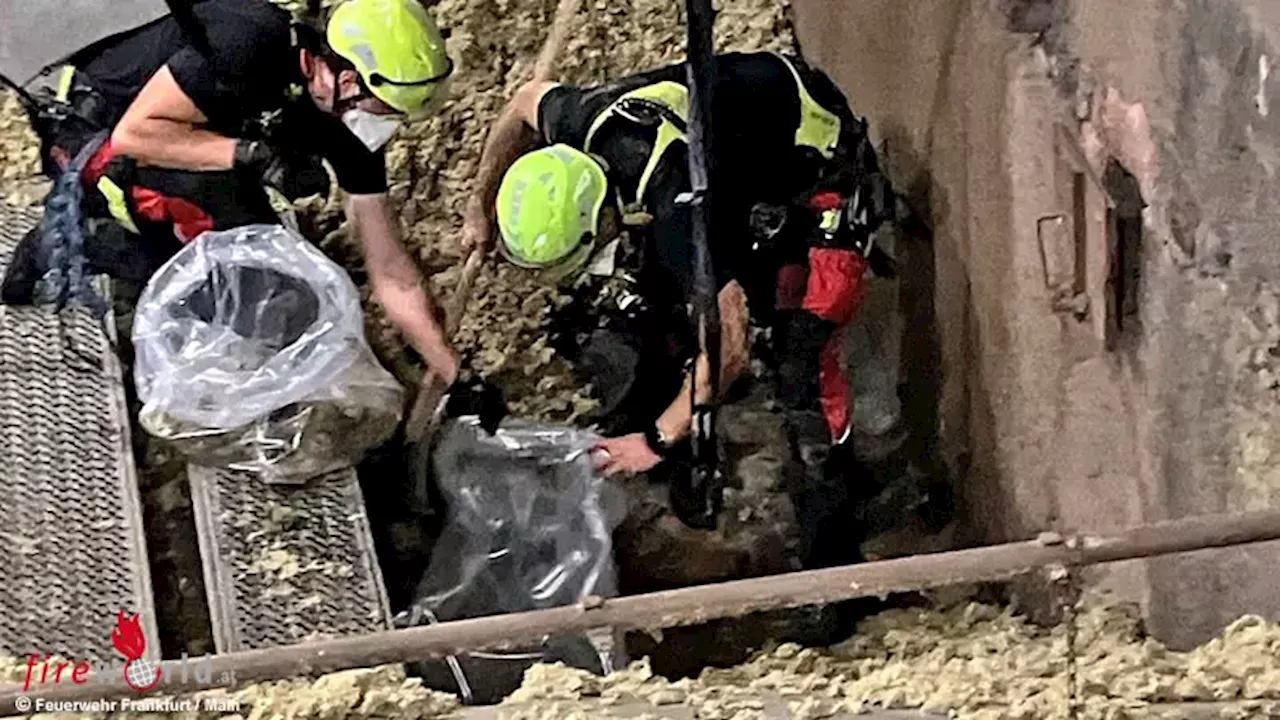 D: Wasser-Eintritt durch die Decke im Kirchenschiff des Doms in Frankfurt