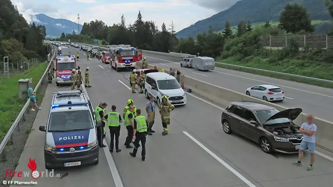 Sbg: Kollision mit fünf Fahrzeugen auf der A 10 bei Pfarrwerfen