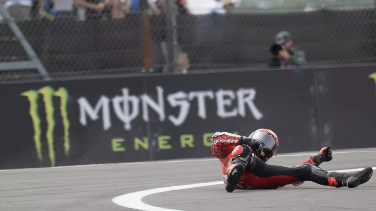 Leader crashes out in ‘crazy’ MotoGP battle as title race narrows