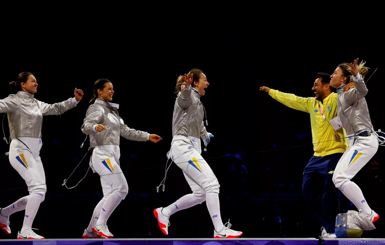 Paris Olympics: Ukrainians proud of women’s fencing team winning first gold of the Games