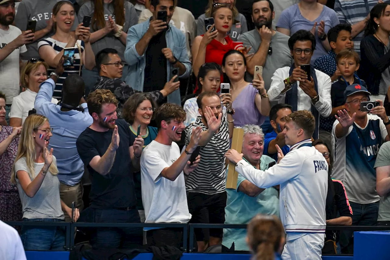 When Leon Marchand swims, nearly all of France watches – even fans at other Olympic events