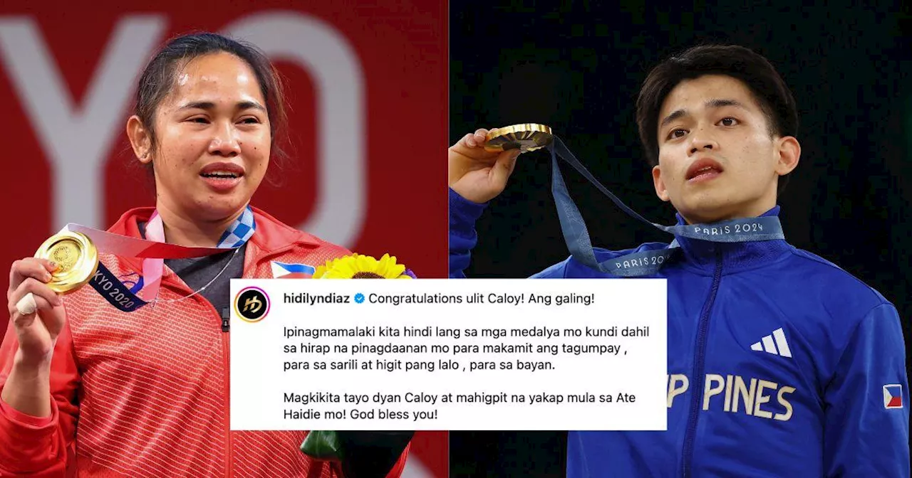 Hidilyn Diaz proud to see Carlos Yulo overcome adversities to win in life, sports