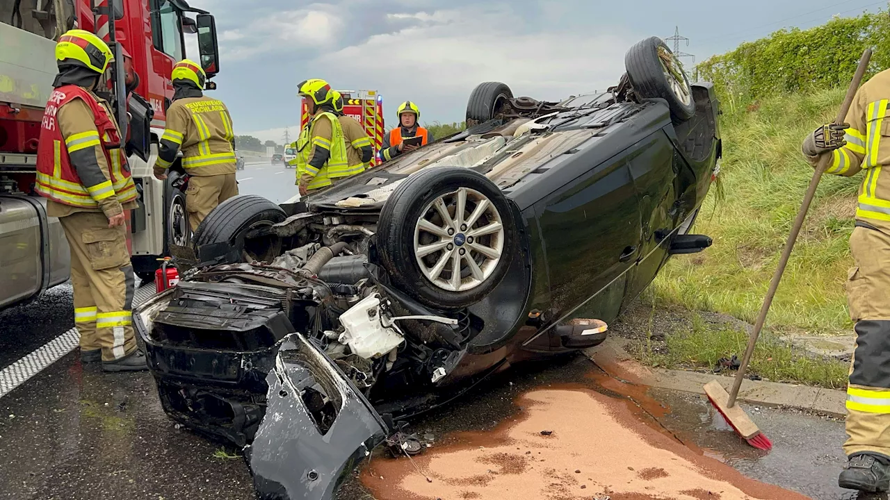  Vier Verletzte! Auto überschlug sich bei Pöchlarn