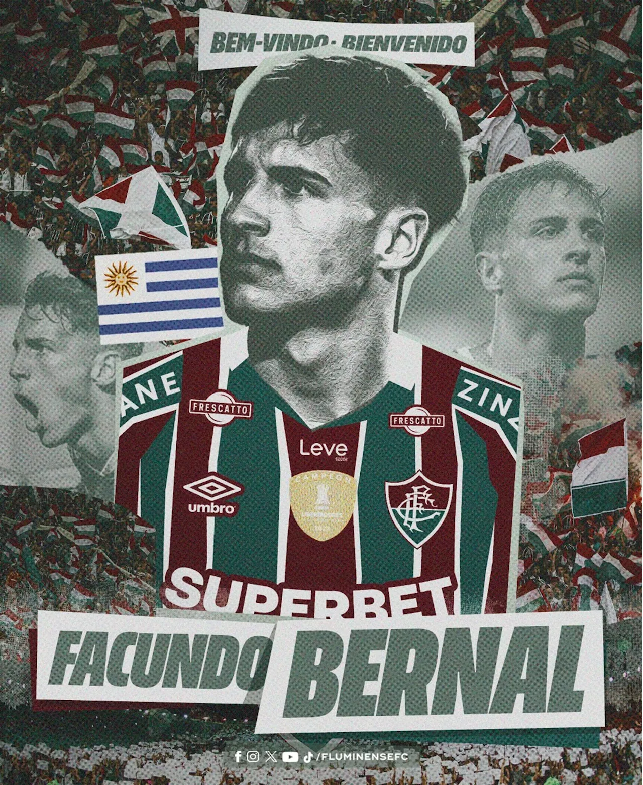 Fluminense anuncia a contratação do volante uruguaio Facundo Bernal