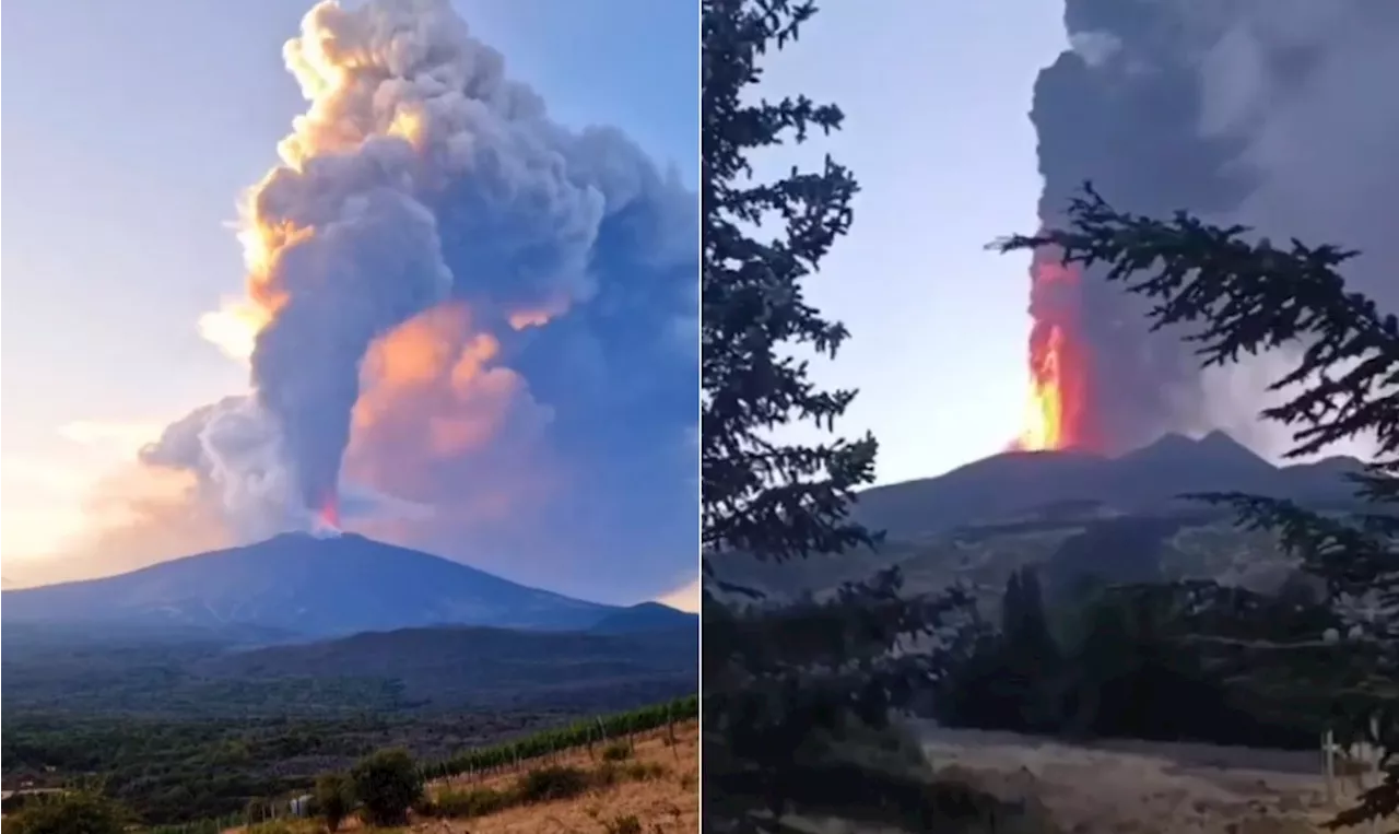 'Labaredas do Etna': Vulcão entra em erupção na Itália e gera espetáculo de imagens; veja vídeos