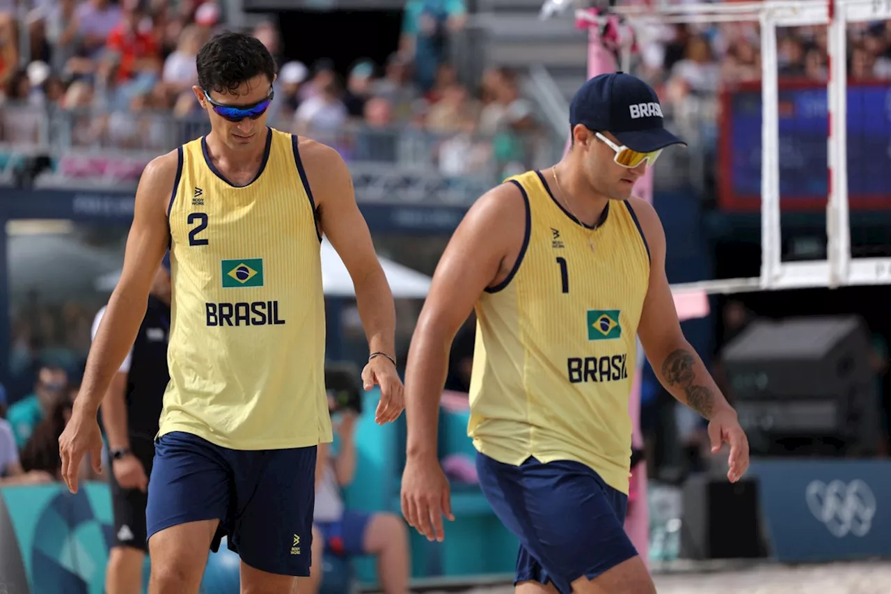 Vôlei de praia: George e André perdem para alemães e estão eliminados da Olimpíada de Paris