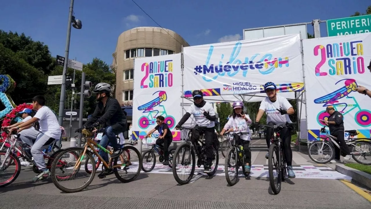 Alcaldía Miguel Hidalgo festeja el segundo aniversario de su paseo ciclista