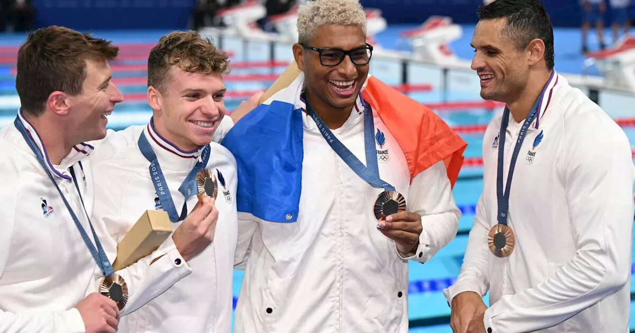 JO de Paris 2024 : des Bleus en bronze sur le relais 4x100 m quatre nages