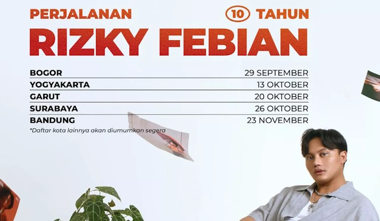 Tandai 10 Tahun Berkarya, Rizky Febian Gelar Tur Musik di 10 Kota di Indonesia