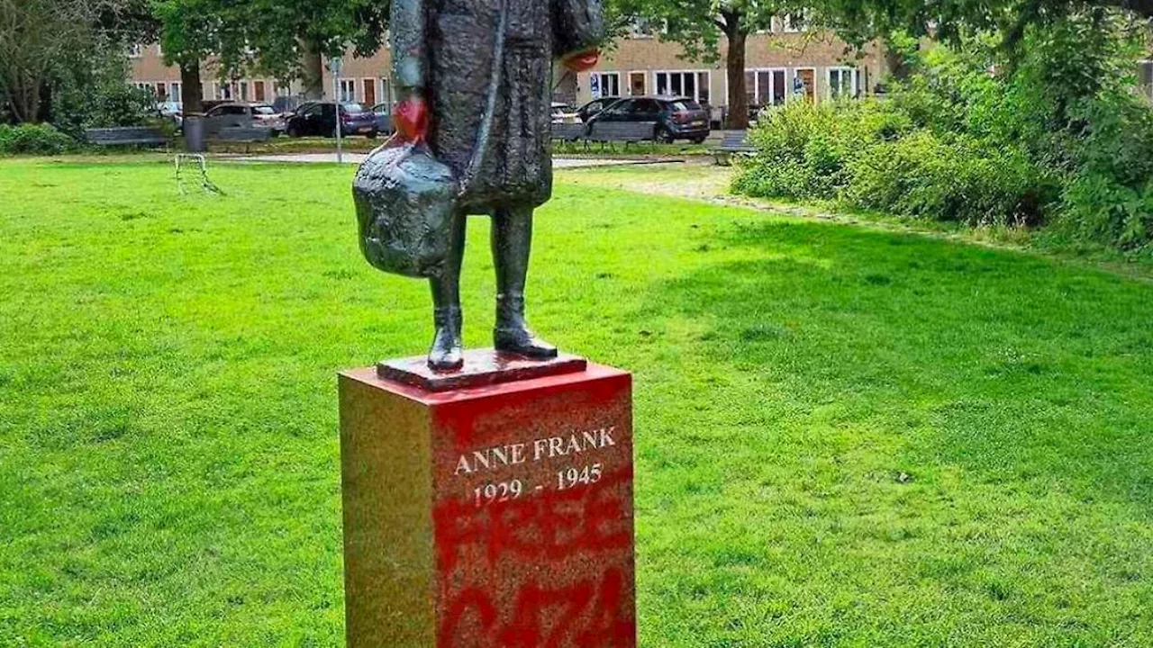 Denkmal in Amsterdam: Unbekannte schmieren 'Free Gaza' auf Anne-Frank-Statue