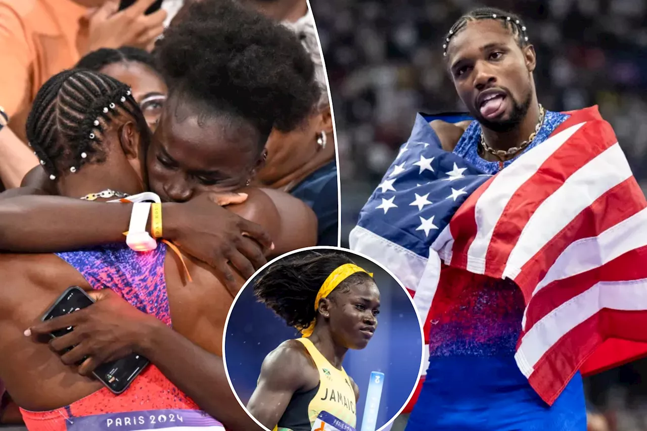 Noah Lyles celebrates thrilling 100-meter Olympic gold with girlfriend Junelle Bromfield