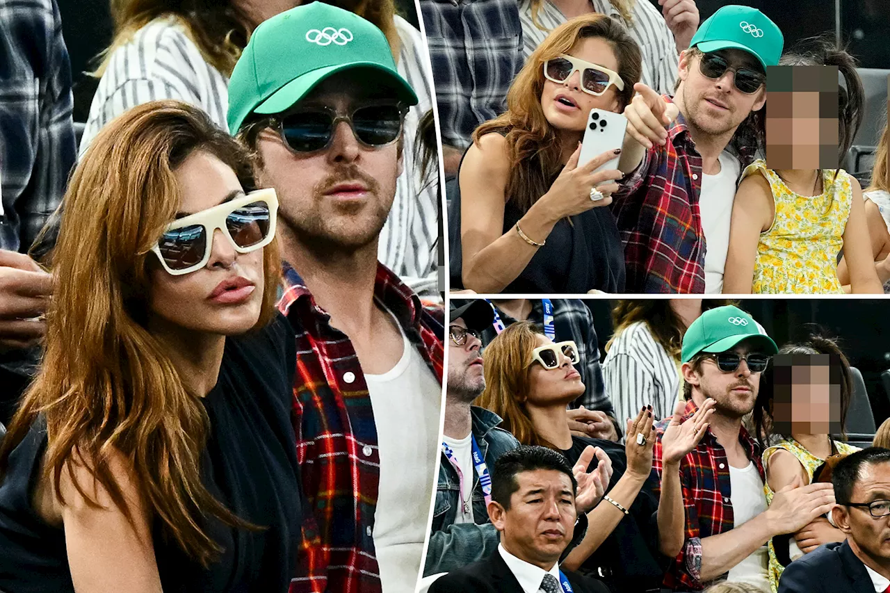 Ryan Gosling and Eva Mendes make rare public appearance at Paris Olympics