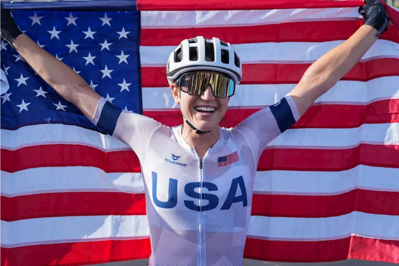 Kristen Faulkner launches late solo attack to win 2024 Paris Olympic women’s cycling road race