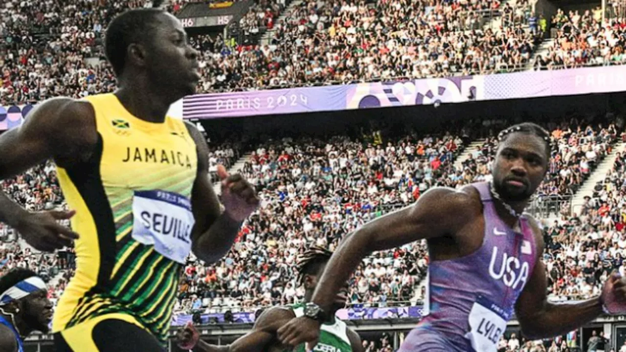 Noah Lyles, Oblique Seville Stared Each Other Down at End of Olympics 100m Semifinal