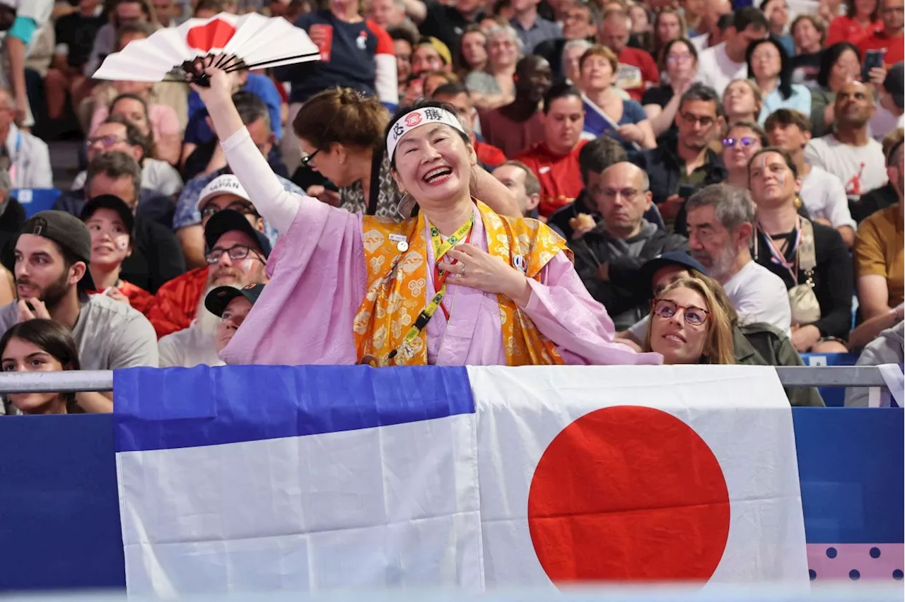 Japanese Olympic superfan back with a bang in Paris after missing Tokyo games