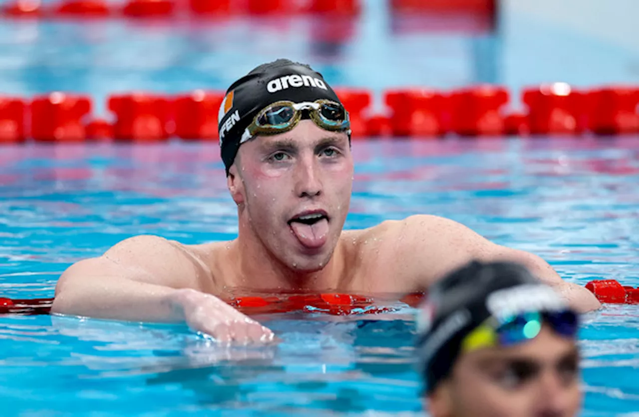 Daniel Wiffen claims bronze in 1500m freestyle final