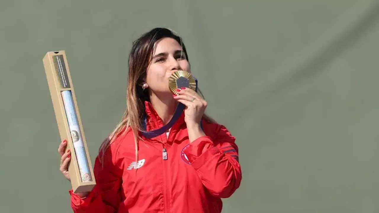 Chile conquista primer oro de Paris 2024 con Francisca Crovetto en skeet de tiro