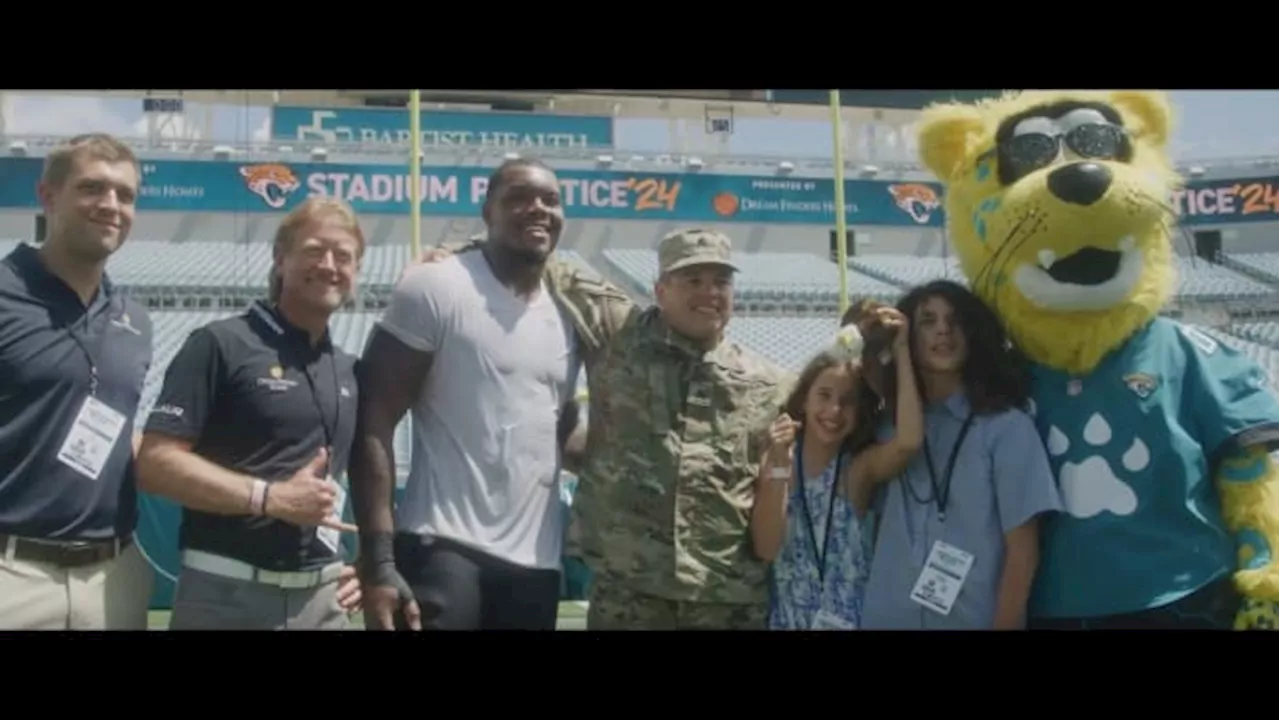 Dream Finders surprises local unhoused veteran with new home, near replica of EverBank Stadium Home