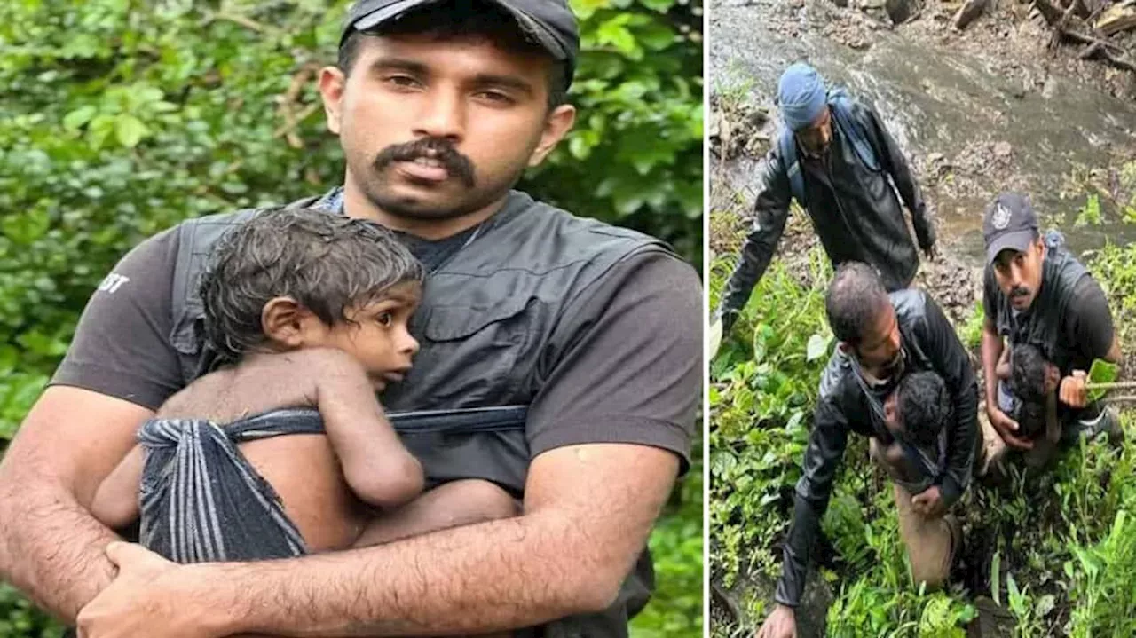 Heroic Save: 7 Km Trek, 4 Forest Officers, 8 Hour-Long Operation To Rescue Tribal Family Stranded In Wayanad Landslide