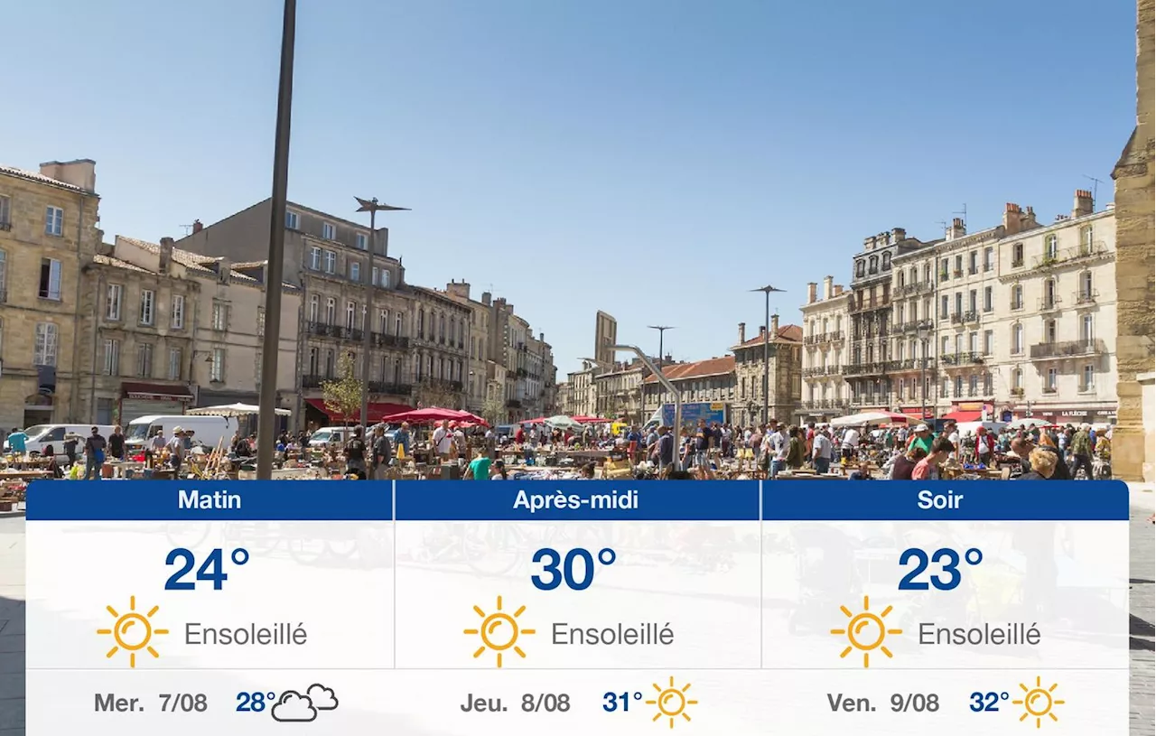 Météo Bordeaux: prévisions du mardi 6 août 2024