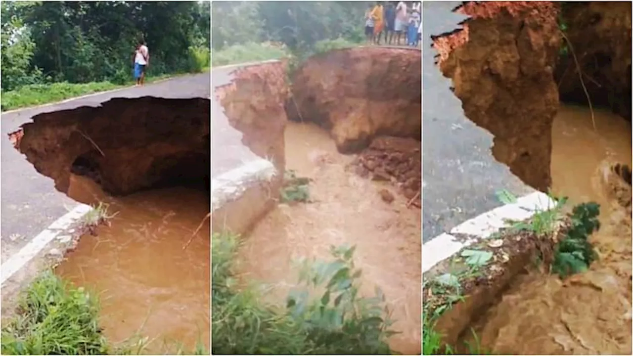 Flood: बिहार में पुल गिरने के बाद अब सड़कों के बहने का सिलिसिला शुरू, जहानाबाद में नदी के पानी से पूरी रोड बही