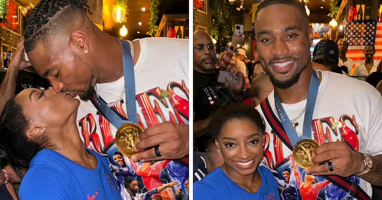 Simone Biles Has Epic Comeback For Haters Slamming Her Husband For Wearing Her Olympic Gold Medal