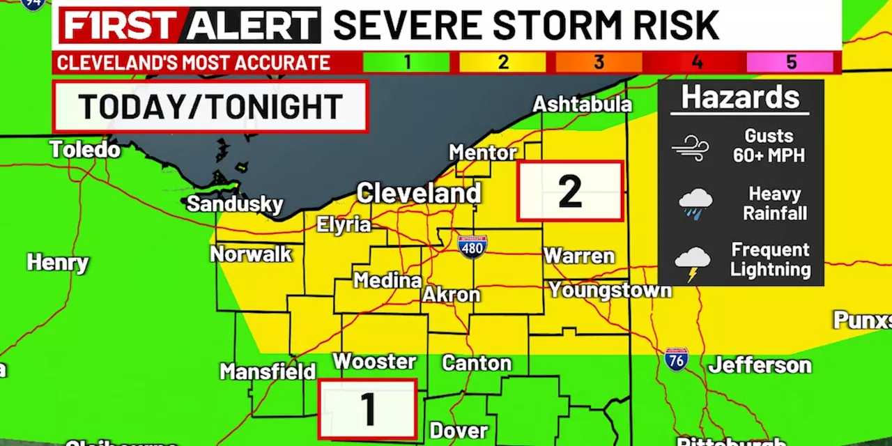 19 First Alert Weather Day: Severe Thunderstorm Watch east of Cleveland until 8:00 p.m.